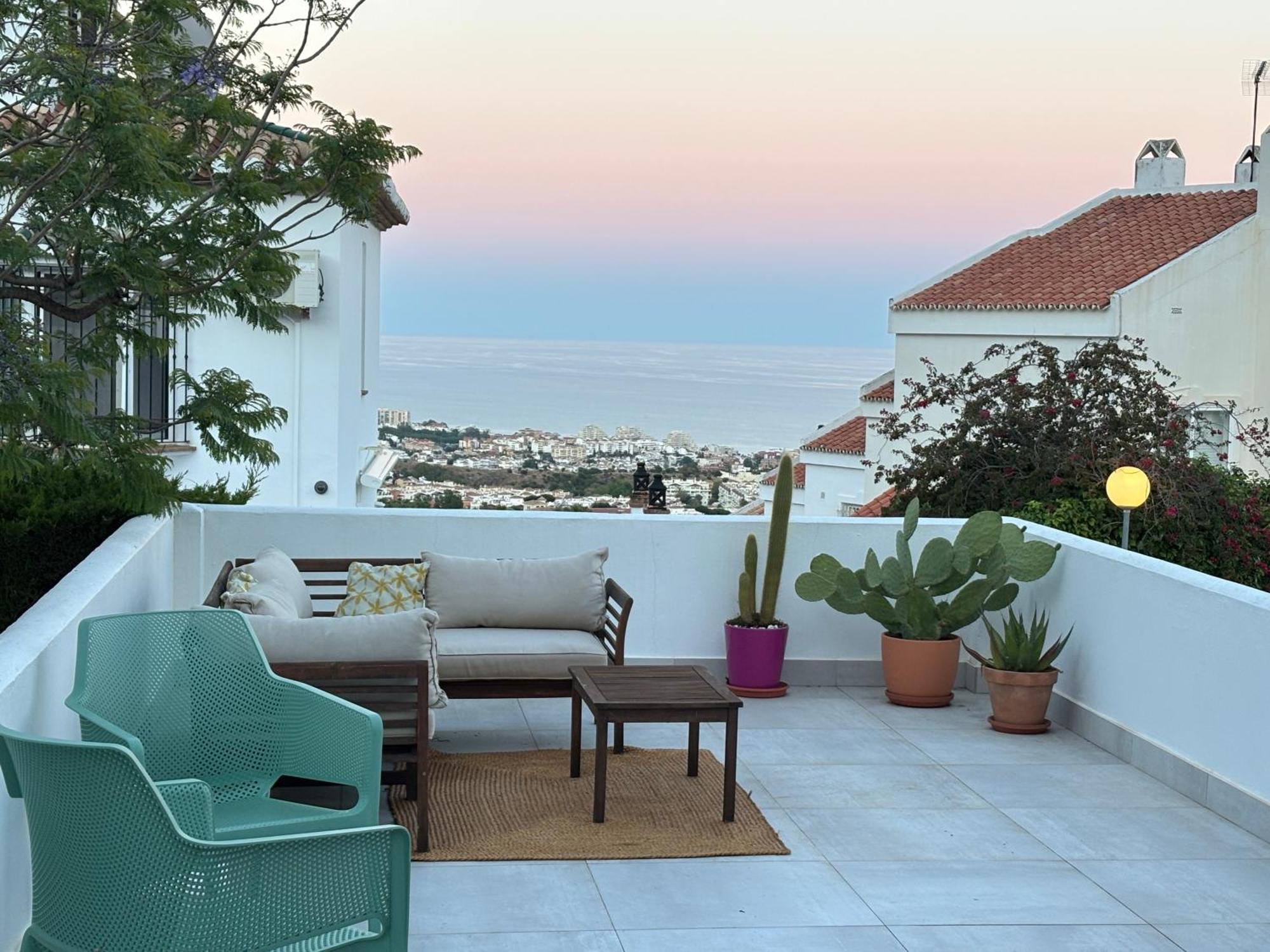 A Terrace With Sea View, 2 Bedrooms Apartment In Benalmadena Exterior photo